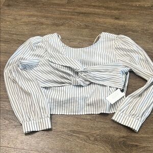 NWT ASTR the label Twist Striped Women's Top